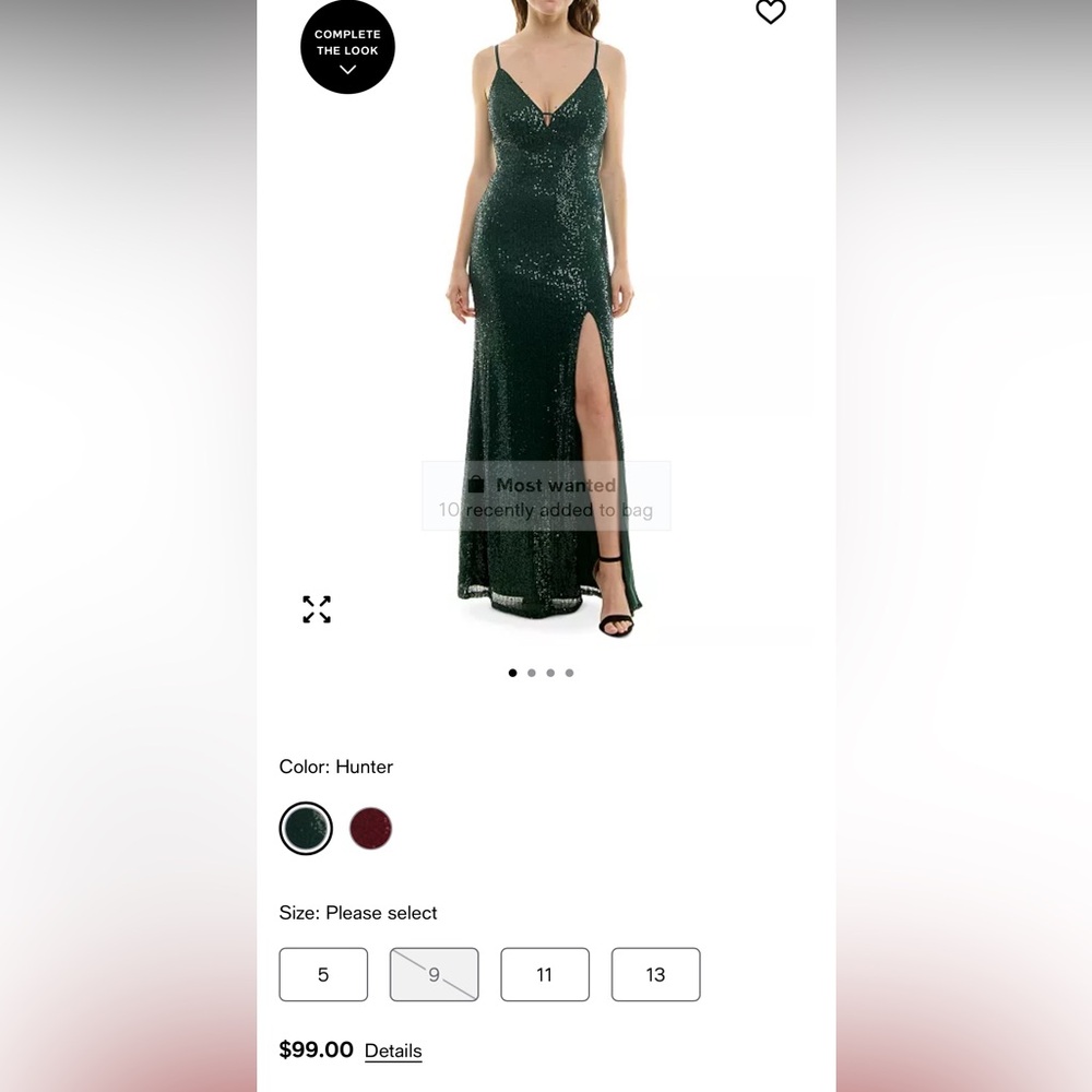 Speechless Hunter Green Sequin Maxi Dress